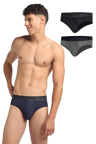 Image of Cresmo Men's|Anti-Microbial Luxury Micro Modal Underwear Breathable Ultra Soft Comfort Lightweight Brief|Pack of 2 |