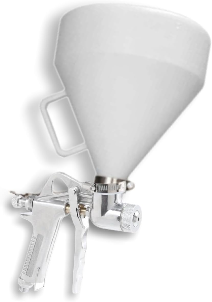Fits Homax Pro Gun and Hopper for Spray Texture - Professionally Texture Walls & Ceilings, 5-Liter Hopper, Polished Aluminum Spray Gun, Includes 3 Spray Tips (4 mm, 6 mm and 8 mm)