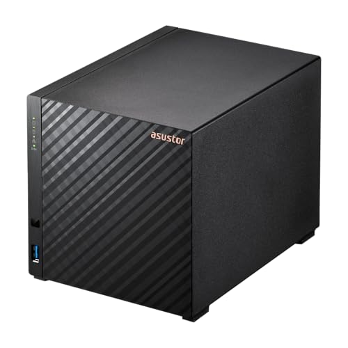 Image of Asustor Drivestor 4 Gen 2 AS1204T, 4 Bay NAS, Quad-Core 1.7GHz CPU, 2.5GbE Port, 1GB DDR4, 3 USB 3.0, Best Budget Home Cloud, Small Office Backup, 4K Media Center, Network Attached Storage (Diskless)