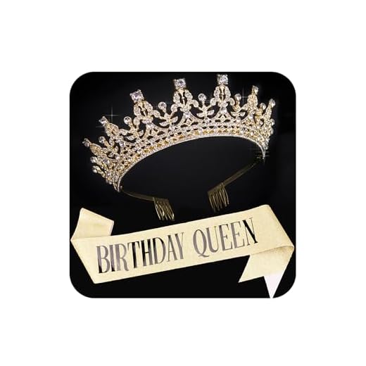 COCIDE Birthday Tiara and Crown for Women Birthday Sash for Girls Birthday Decorations Set Rhinestone Headband Crystal Hair Accessories for Birth Day Party Hair Band Cake Toppers