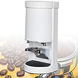 LMzythrop Máquina Prensadora Automática para Café de 58 Mm,Bases Plana/Roscada,Compactación Uniforme/Sólida,Rango de Presión: 5-30kg,Empuje: 1200n,Café Tamper,Potencia: 30w White