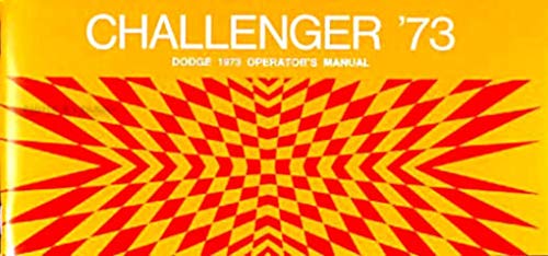 1973 DODGE CHALLENGER Owners Manual User Guide