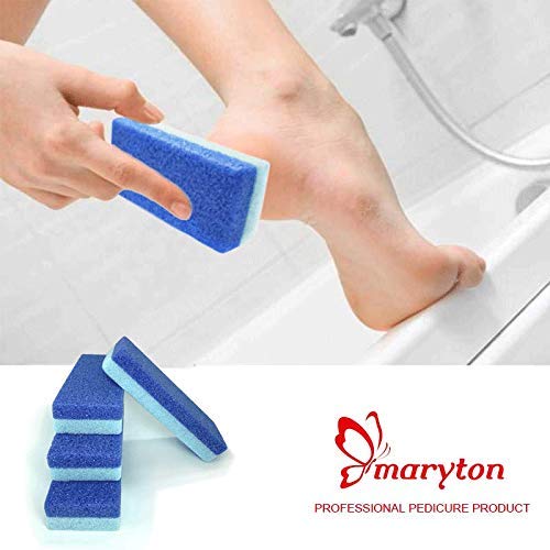 Maryton Foot Pumice Stone For Feet Hard Skin Callus Remover And Scrubber (Pack Of 4) (Blue) #TOP3