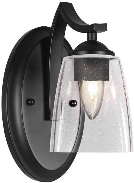 Toltec Lighting Zilo 1 Light Wall Sconce in Matte Black (551-MB-461)