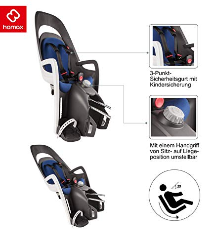 Hamax Kindersitz Fahrrad hinten Caress Testsieger schwarz Kinderfahrradsitz Baby - 4