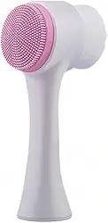 Escova De Limpeza Facial 2 em 1 Massageador de Silicone Esponja Para SkinCare Adequada para Uso Diário com Limpeza Profunda