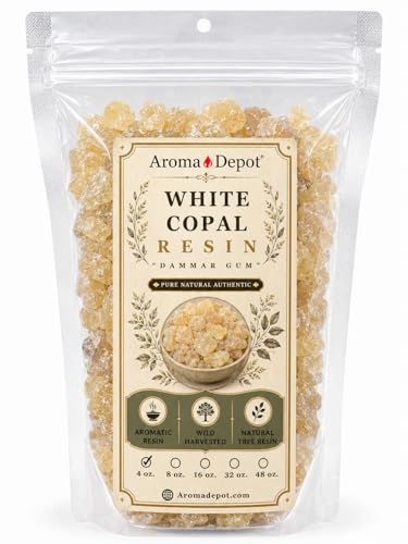 4 oz White Copal Tree Sap Known as Dammar Gum Incense I Incienso de goma de savia de rbol de Copal Blanco