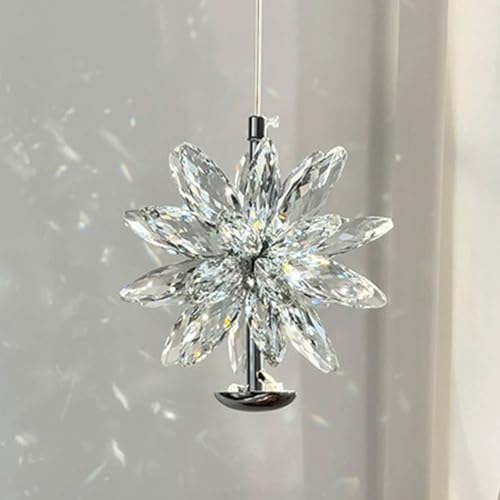 Lámpara colgante de cristal K9 reflectante con LED de 5W y 3 colores