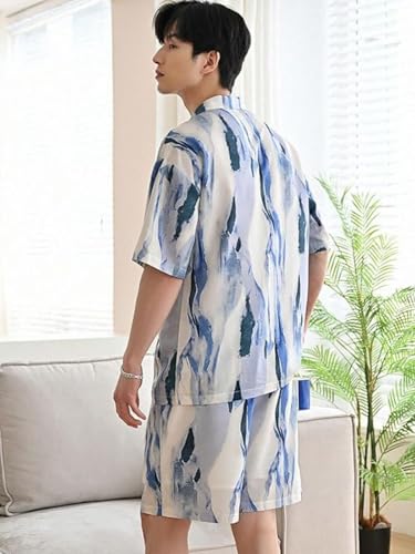 Image of GRECIILOOKS Co-ord Set for Men - T-Shirt & Shorts Nightwear Set | Summer Loungewear, Beachwear & Night Suit for Daily Comfort