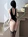 THSCWY Sexy Halter Deep V Bodysuits Crotchless Lingerie for Women Sets Fashion Hollow Bodycon Naughty Club Underwear Outfits