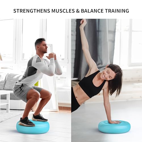 PROIRON Wobble Cushion Inflatable Air Stability Balance Board with Pump, Non-slip - Image 4