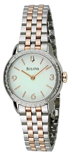 u[o Bulova Women's EBY fB[X p 98R182 Analog Display Analog Quartz Two Tone Watch v rv [sAi]