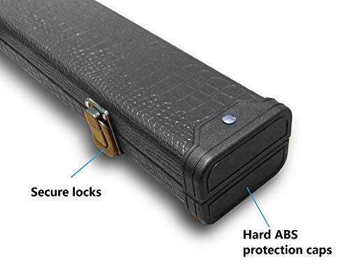 Dunns-cues Snooker - Funda de Piel sintética para Tacos de Billar (1,5 m de Largo, 2 Compartimentos)