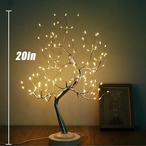 Tabletop Bonsai Tree Light 108 Led Copper Wire Tree Lamp Fairy Spirit Night Light,Battery/Usb Operated,6H Timer Adjustable Branches Halloween Christmas For Home Decoration And Gift (Warm White) #TOP2