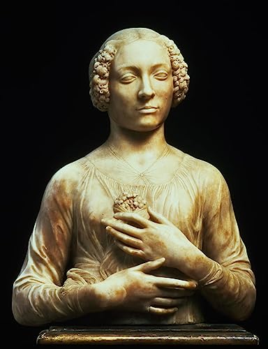 Impression sur toile Femme au bouquet Verrocchio tableau 60x90