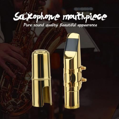 Alto Sax Saxophone Mouthpiece w/Cap & Ligatures, Brass