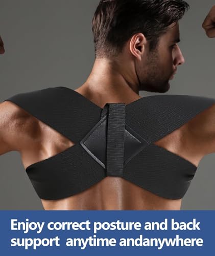 Image of Posture Corrector Belt for Men, 2-Piece Set Back Pain Relief Belt, Posture Corrector for Women, Adjustable Back Posture Corrector Unisex Shoulder Support