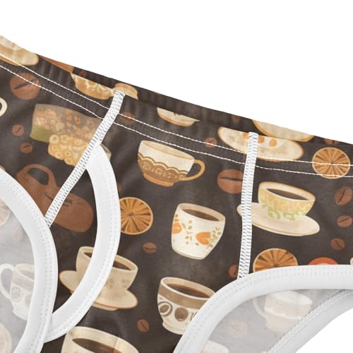 KLL Coffee Vintage Little Boys Pure Cotton Briefs Underwear Cute Undies4