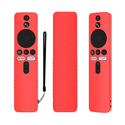 ETUZI Silicone Remote Cover for Mi 5X Smart LED TV Remote Case (Only Netflix & Prime Video/Live Button) (5X TV, Red)