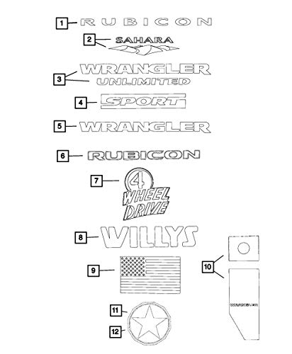 Mopar Decal autocollant emblème performance 5JC82GX9AA pour tuning auto - 2