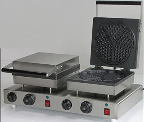 Heart shape double head waffle maker machine