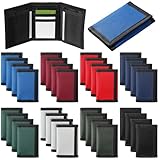 Aliceset 36 Pcs Kid Wallets Bulk Trifold Nylon Wallets for Men with Sticker Kids Canvas Purse for Boys Girls Children Bulk Gifts for Sports Birthday Gift (Classic)