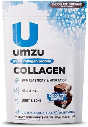 UMZU zuCollagen Multi Collagen Protein Powder, Chocolate – 5 Coll...