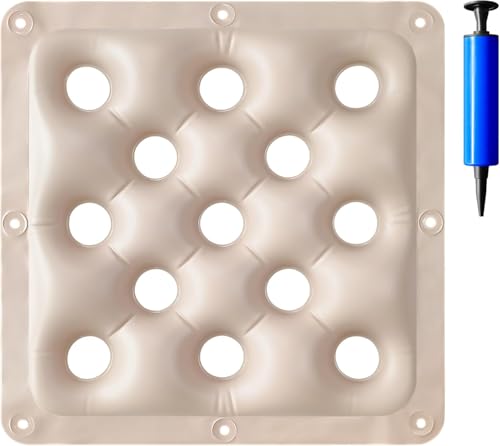 AKHMLEF Inflatable Seat and Chair Cushions - Tailbone, Sciatica, and Hemorrhoid Pain Relief - Use in Office or Stadium (1, Apricot, 17inch)