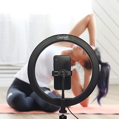 Ring Light Geniali Selfier X Com Tripé de Mesa e Suporte de Celular