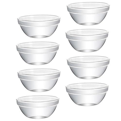 NAMOARLY Cuencos De Vidrio Para Postres y Gelatina Tazones Redondos Para Servir Comida y Pudding Para Aperitivos y Celebraciones