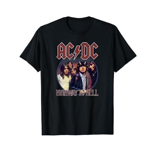 AC/DC ロックミュージックバンド Highway To Hell Circle Tシャツ
