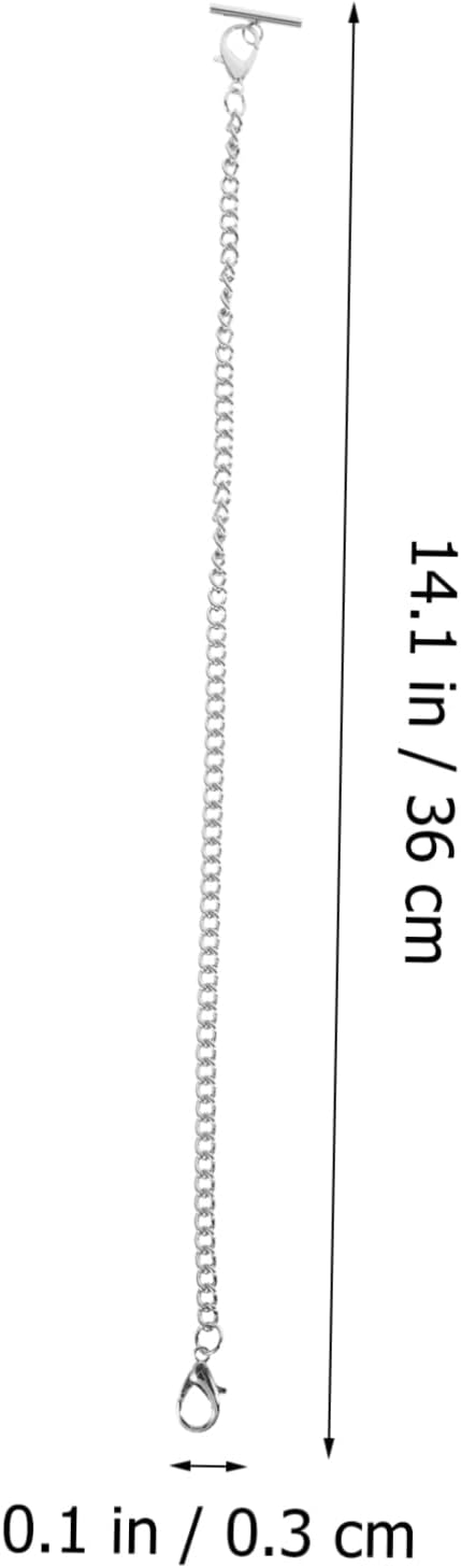 CALLARON 2pcs Quality Metal Pocket Watch Chains Extension Gold Silver Men Women Decorative Jeans Pants Chain
