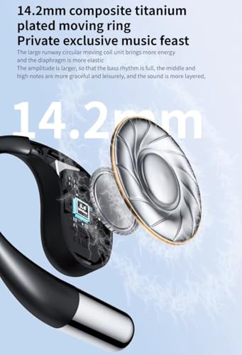 Image of U30 OWS Open Ear Wireless Earbuds with Display, ENC Mic for Crystal-Clear Calls, 60hr Playtime with Type-C Fast Charging, BT5.4 Gaming Bluetooth Earphones, Touch Control Sports Headphone. Black