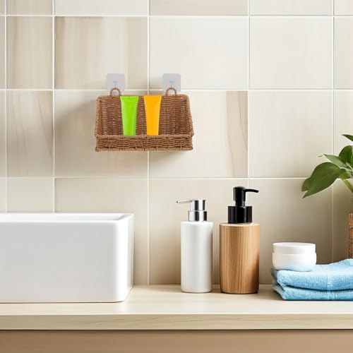 Cesta de almacenamiento plástico Luxshiny organizadora boho 6