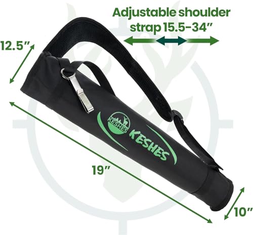 image for KESHES Archery Back Arrow Quiver Holder - Adjustable Quiver for Arrows