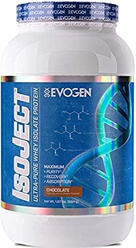 Evogen Isoject Chocolate Cake | Premium Whey Isolate Powder Loaded with BCAA, EAA, Ignitor Enzymes, Recovery, Shakes, Smoothies