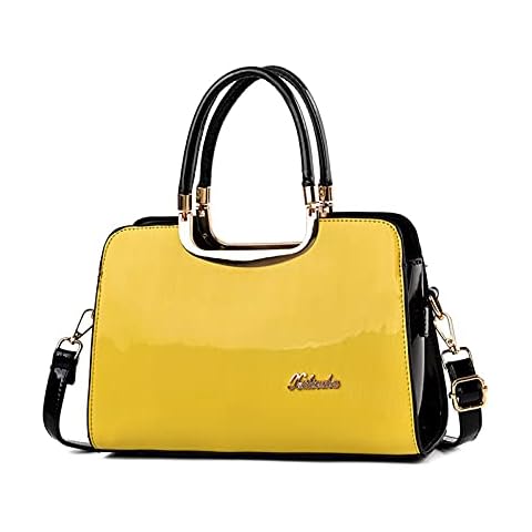 Sac à main NICOLE & DORIS Jaune Cover