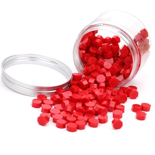 ieron 200 Pieces Octagon Sealing Wax Beads Sticks Sealing Wax Beads for Wax Stamp Sealing Ideal for Sealing Letters Envelopes