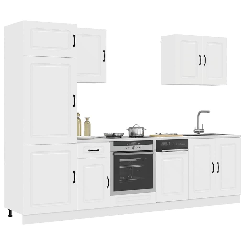 Set Mobili Cucina 7 pz Kalmar Bianco Truciolato