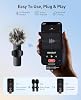MENERESAS wireless mini microphone for iPhone: 𝟑-𝐢𝐧-𝟏 phone microphone, 3-Level Noise Reduction, 20m/65ft Range, 𝐑𝐗 𝟏𝟓𝐇+ Charge While Recording - Type-C/TRRS for Live Streaming #1