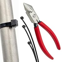 C.K Schneider für die Kabelbinderinstallation, Spann- und Flachschneider für Kunststoffkabelbinder, Patentierter Griff, für Professionelle Elektriker, Kabelbinder-Installationsschneider, CK T3970