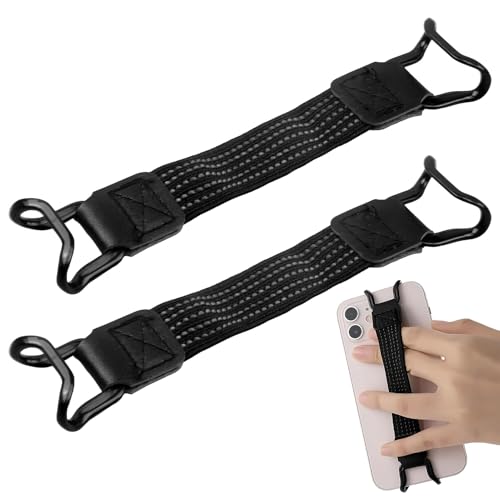 Correa de Mano Universal para Tablet 6-8' Pulgadas, Paquete de 2, Soporte de Agarre Antideslizante para Kindle, Kobo, Voyaga, Lenovo, Soporte para Libros Electrónicos Sony, Soporte para Dedo, Negro