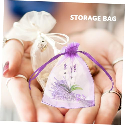 Bolsas de organza violetas para sachets de lavanda 20 unidades miniatura 4