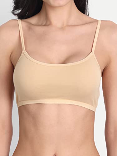 Image of Aimly Women's Cotton Non-Padded Non-Wired Low Coverage Sports Bra Pack of 3