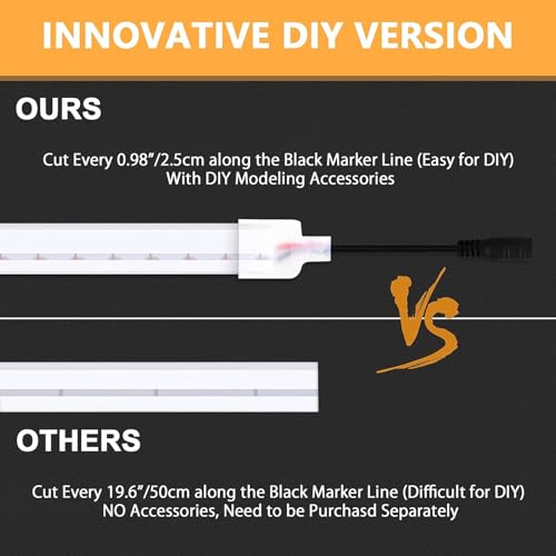 Image of Lamomo Neutral White Led Strip Lights, 16.4ft 4500K Neon Rope Light,12V Flexible Waterproof Silicone LED Neon Lights for Kitchen Bedroom Indoor Outdoor Decoration（Power Adapter not Included）