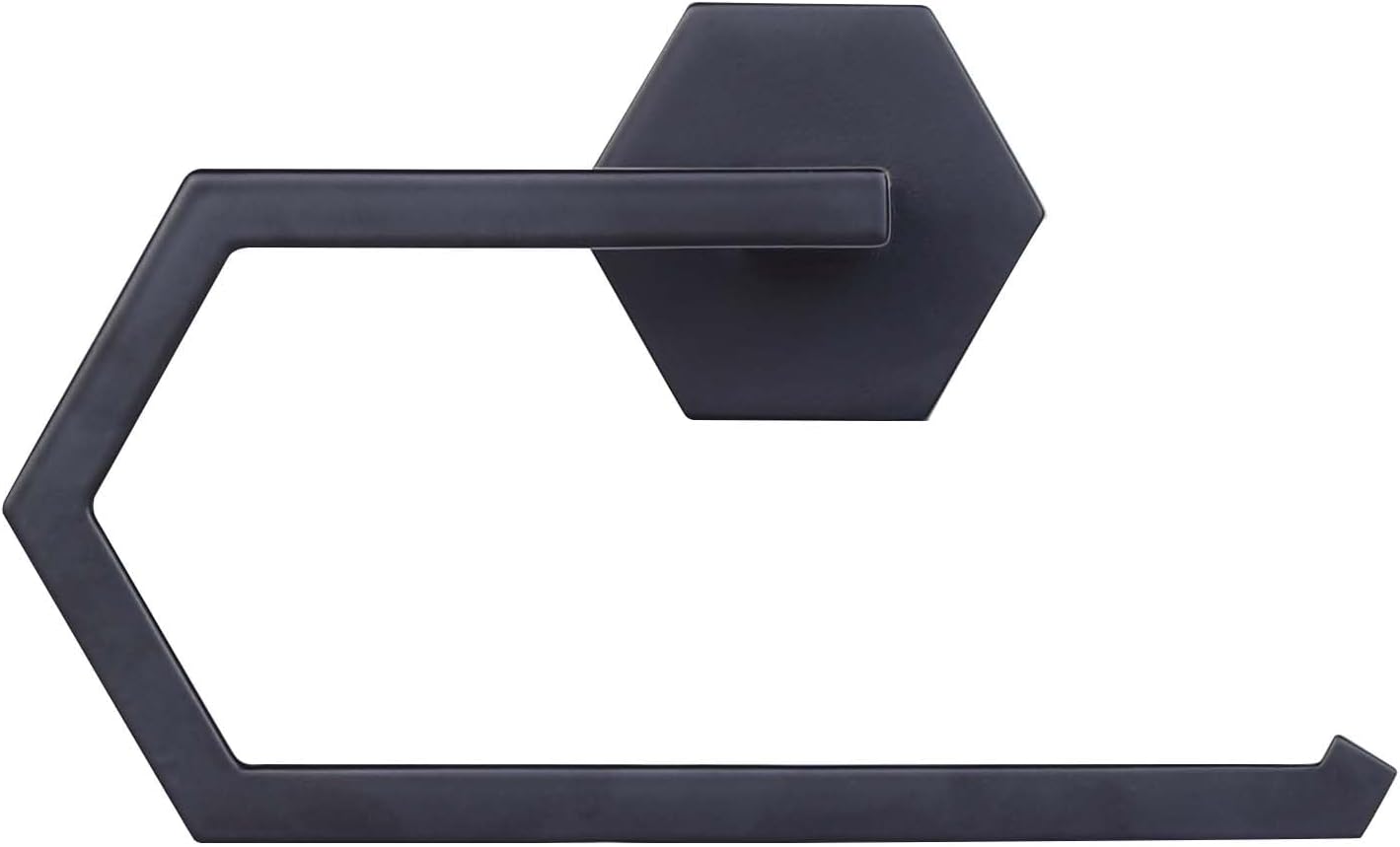 Canarm ATALEE MBK Tissue Holder - Striking Matte Black Aluminum Toilet Paper Holder, 7.5" W x 4.625" H, Elegant Wall-Mounted Design for Sophisticated Bathrooms