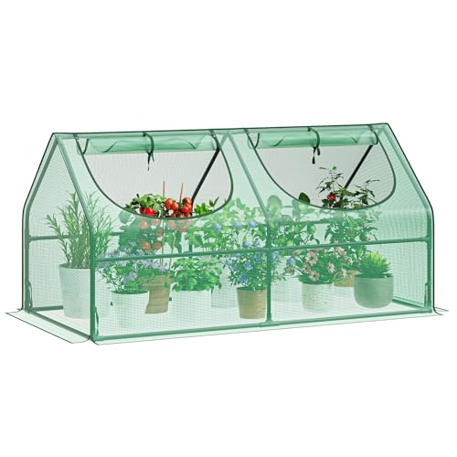 GreatBuddy Mini Greenhouse 3x3x6ft with Zipper Windows