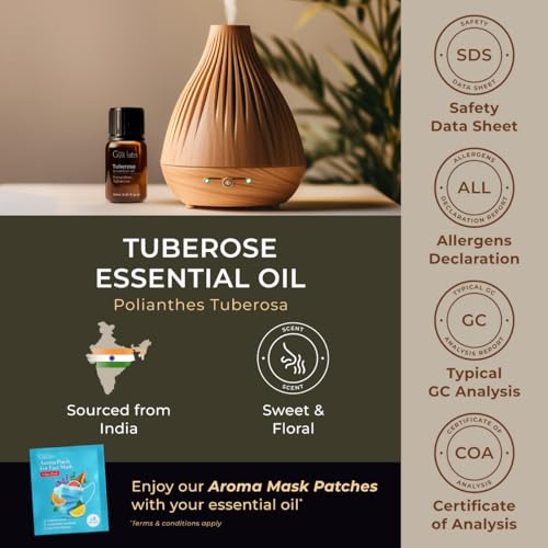 Image of 100% Pure Tuberose Essential Oil - 0.34 Fl Oz - Tuberose Oil for Hair, Skin, Diffuser, Aromatherapy & DIY Candle Making Scent