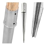 Soporte de Poste para Madera Redondo Ø 100 mm, Lun Fix