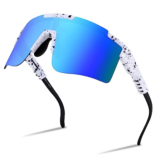 FEISEDY Cycling Sports Sunglasses Wraparound Adjustable Legs Visor for Men Women Outdoor Shield B2837